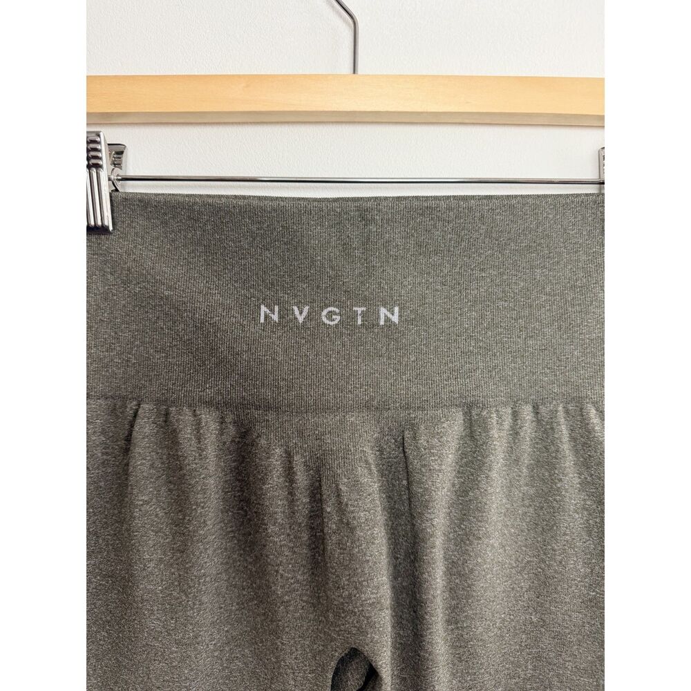 NVGTN Gray High Waist Seamless Leggings Womens Medium Gym Yoga Activewear - Picture 8 of 9
